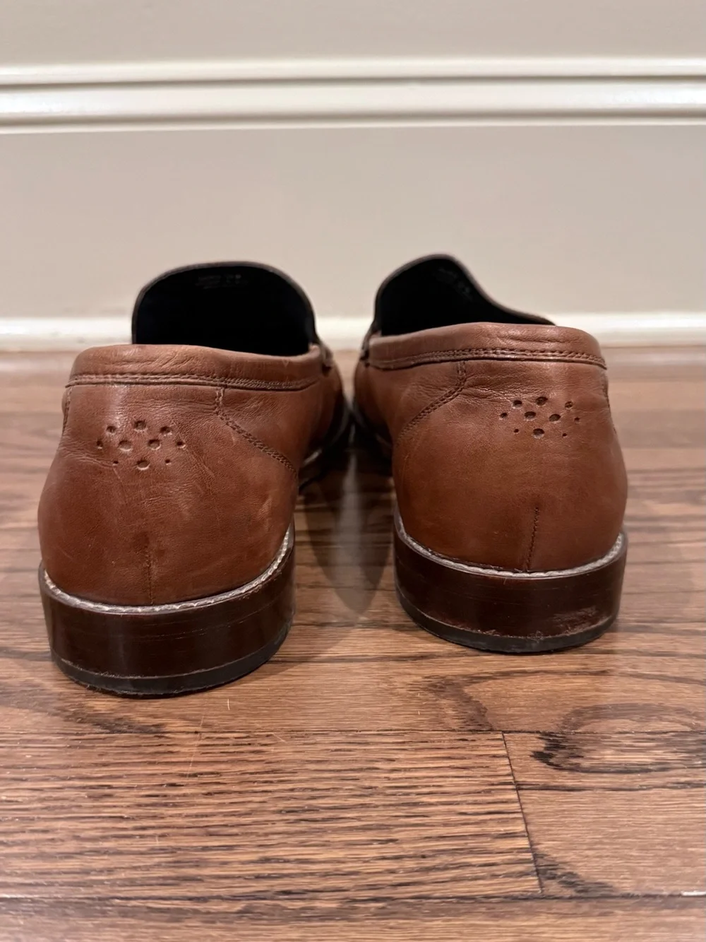Cole Haan Tan Leather Penny Loafers